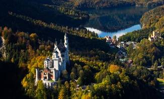 Rundflug bayerische Alpen mit Schloss Neuschwanstein
