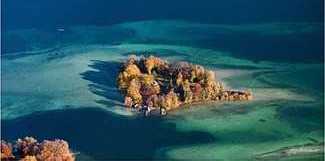 Doppeldeckerflug Starnberger See mit Roseninsel